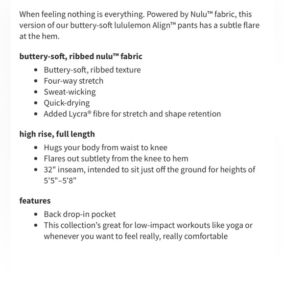 Lululemon Align High-Rise Ribbed Mini-Flare Pant *Regular In Belgian Blue(?) - Picture 5 of 6